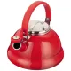 Чайник эмалированный со свистоком с эффектом металлик серия deluxe цвет: красный 2.5 л 21х23 см - Agness