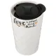 Фарфоровая кружка с двойными стенками и пластиковой крышкой кофемания 350 мл - Lefard
