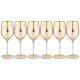 Набор бокалов для вина из 6 штук 380 мл amalfi ambra oro - ART DECOR
