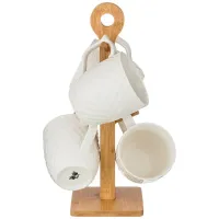 Фарфоровая кружка 360 мл на подставке – Lefard, 4 штуки