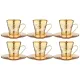 Стеклянный чайный набор на 6 персон 245 мл amalfi ambra oro - ART DECOR