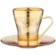 Стеклянный чайный набор на 6 персон 245 мл amalfi ambra oro - ART DECOR