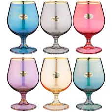 Набор бокалов для коньяка из 6 штук 530 мл premium colors - ART DECOR