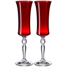 Набор бокалов для шампанского из 2 штук extravagance 190 мл h=25 см Bohemia Crystal