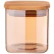 Емкость для сыпучих продуктов amber 370 мл 8x8x8 см цвет: янтарный - Agness