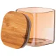 Емкость для сыпучих продуктов amber 370 мл 8x8x8 см цвет: янтарный - Agness