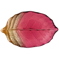 Блюдо leaf bordeaux 21 см - АКСАМ