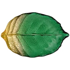 Блюдо leaf emerald 21 см - АКСАМ