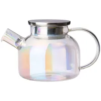 Стеклянный заварочный чайник rainbow 1 л цвет: радужный - Agness