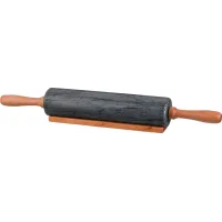 Скалка мраморная с деревянными ручками, длина 46 см, диаметр 6 см – Agness