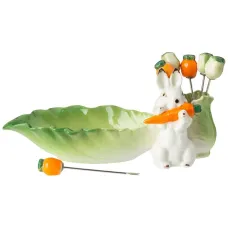 Набор Кролик, блюдо 21 см + 6 вилочек – Lefard