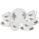 Стеклянный чайный набор на 6 персон 12 предметов lavender field 190 мл - Agness
