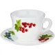 Стеклянный чайный набор на 6 персон 12 предметов berry mood 190 мл - Agness