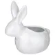 Кашпо декоративное кролик, 16*15,5см, цвет: белый перламутр - Lefard
