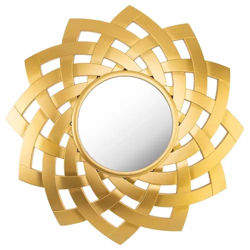 Зеркало настенное swiss home диаметр=60 см цвет: золото - Lefard