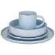 Набор посуды обеденный на 4 персоны 16 предметов solo бледно-голубой - Bronco