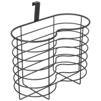 Органайзер для бумажных полотенец и туалетной бумаги навесной 26*12*20 см цвет:черный - Agness