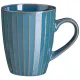 Керамическая кружка 360 мл Stripe Collection цвет: лазурно-синий – Lefard 6 штук
