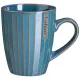 Керамическая кружка 360 мл Stripe Collection цвет: лазурно-синий – Lefard 6 штук