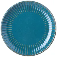 Тарелка десертная 19.7 см Stripe Collection цвет: лазурно-синий - Lefard 6 штук