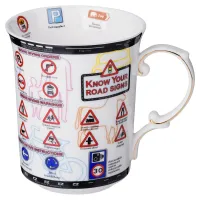 Фарфоровая кружка Дорожные знаки 500 мл – Lefard