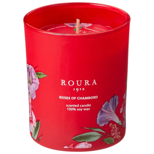 Свеча roura ароматизованная в стакане роза (натуральный воск) 8.5*7 см