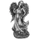 Фигурка декоративная ангел-девушка с букетом н-46см,l-25см цвет: сталь - Lefard