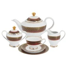 Фарфоровый чайный сервиз на 6 персон 23 предмета - Anna Lafarg Midori