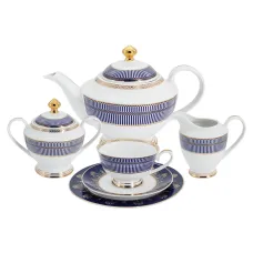 Фарфоровый чайный сервиз на 6 персон 23 предмета Империя - Anna Lafarg Midori