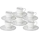 Фарфоровый кофейный набор Жемчуг, 6 чашек 6 блюдец - Anna Lafarg Emily 100 мл