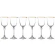 Набор бокалов для вина Gemma золото, 225 мл, 6 шт - La Reine
