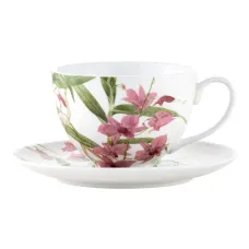 Чашка с блюдцем Орхидея розовая, 240 мл - Maxwell & Williams