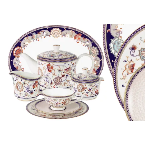 Фарфоровый чайный сервиз Королева Анна, 12 персон, 40 предметов - Anna Lafarg Emily
