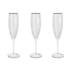 Набор бокалов для шампанского Пиза серебро, 150 мл, 6 шт - Same
