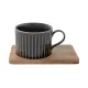 Набор из 2-х чашек для чая Время отдыха, чёрная и светло-оливковая, 250 мл - Easy Life