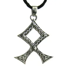 Амулет Руна Одал 35х30 мм, металл A121-33