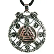 Амулет Валькнут 37х34мм, металл A121-38