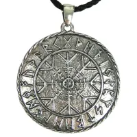 Амулет Агисхьяльм 34х30мм, металл A121-51