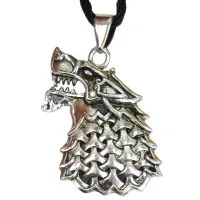 Амулет Волк 33х25мм, металл A121-54
