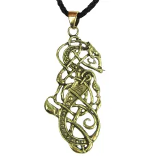 Амулет Кельтский дракон 50х22мм, металл A125-32