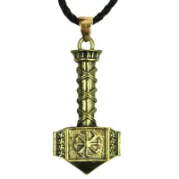 Амулет Молот с Коловратом 39х19мм, металл A125-41