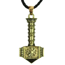 Амулет Молот с Коловратом 39х19мм, металл A125-41