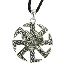 Амулет Колядник с Соколом 35х31 мм, металл A121-63