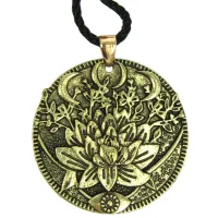 Амулет Лотос 39 мм, металл A125-14