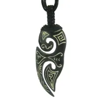 Амулет 60х26мм, кость IN0350-27