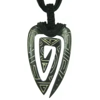 Амулет 50х28мм, кость IN0350-28