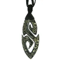 Амулет 65х28мм, кость IN0350-29