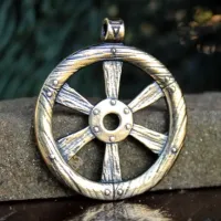 Колесо Перуна, бронза, 39*33мм (СП 033) BV07-33