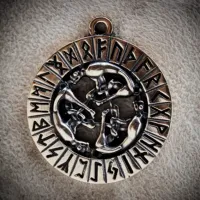 Волчья стая, бронза, 38*34мм (СП 034) BV07-34