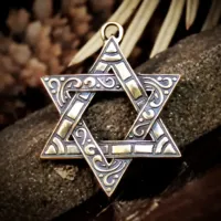 Звезда Давида, бронза, 37*30мм (СП 038) BV07-38